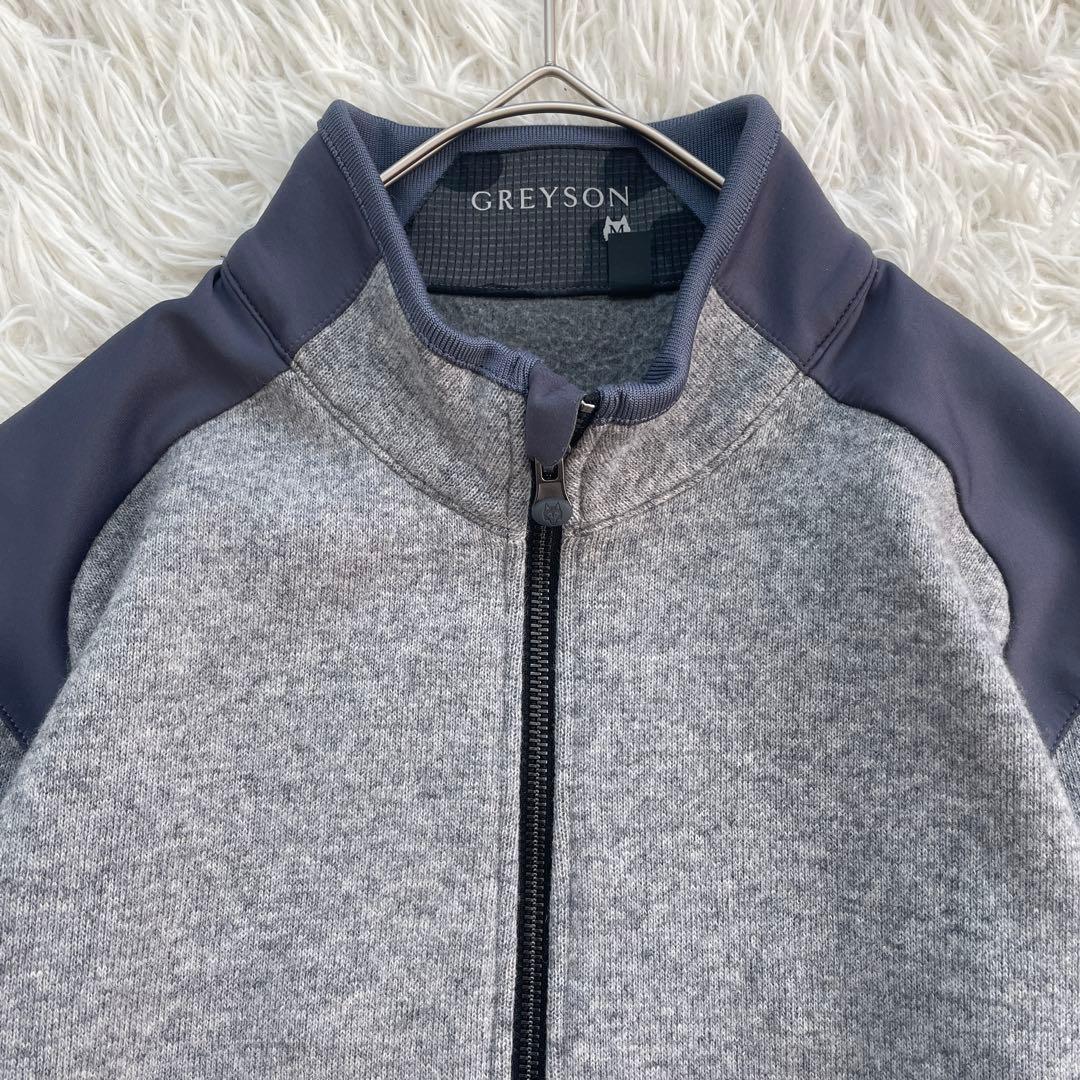 美品　GREYSON 長袖　マルチカラー　ジップ　フリース