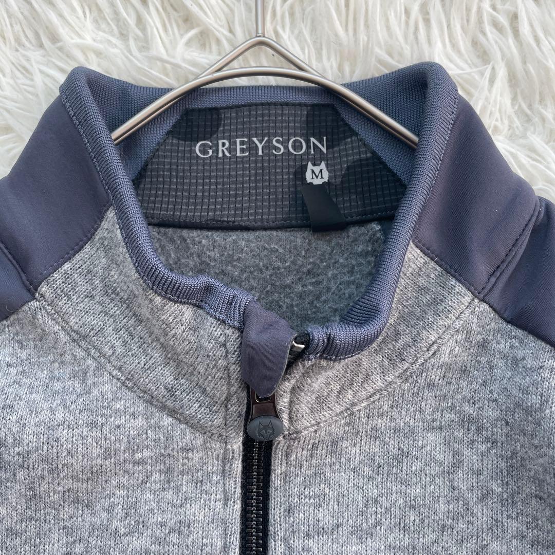 美品　GREYSON 長袖　マルチカラー　ジップ　フリース