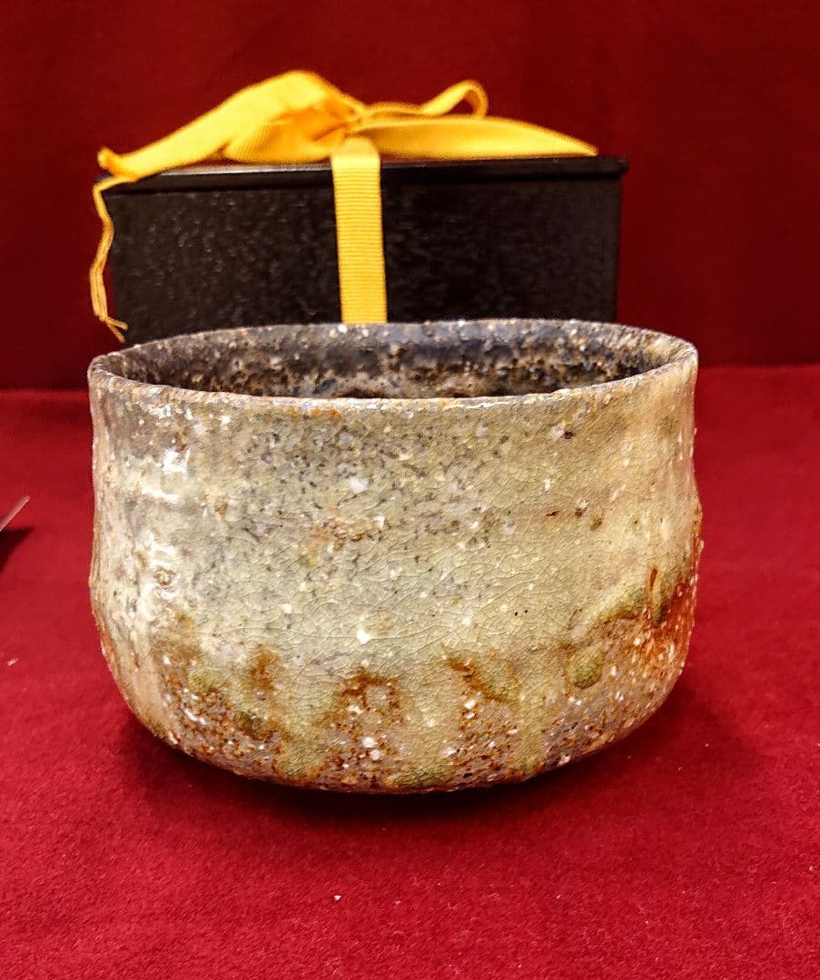 渋谷黒田陶苑購入 新佳三「伊賀窯変茶碗」検新歓嗣信楽魯山人焼締め 49万円購入