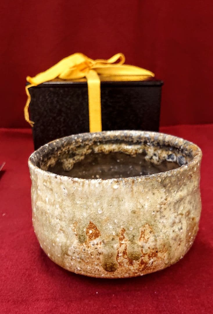 渋谷黒田陶苑購入 新佳三「伊賀窯変茶碗」検新歓嗣信楽魯山人焼締め 49万円購入