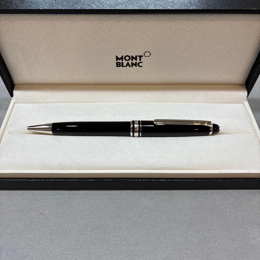 【未使用】MONT BLANC ボールペン 黒 レザーケース付き