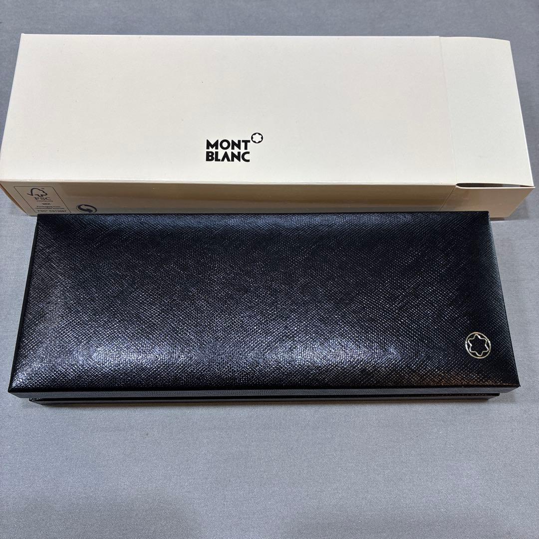 【未使用】MONT BLANC ボールペン 黒 レザーケース付き