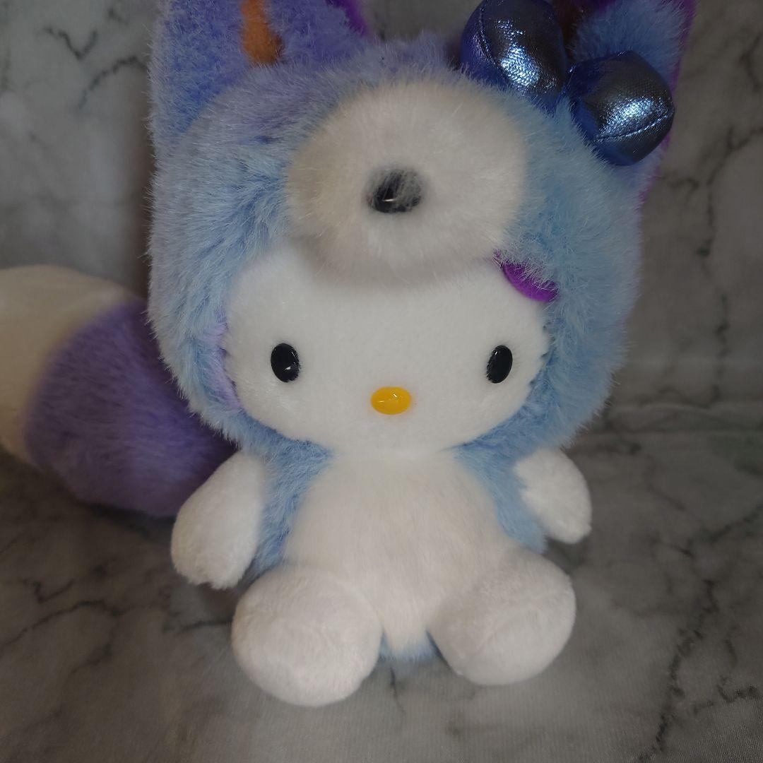 サンリオ　キティちゃん　北海道限定　ラベンダーキタキツネぬいぐるみ