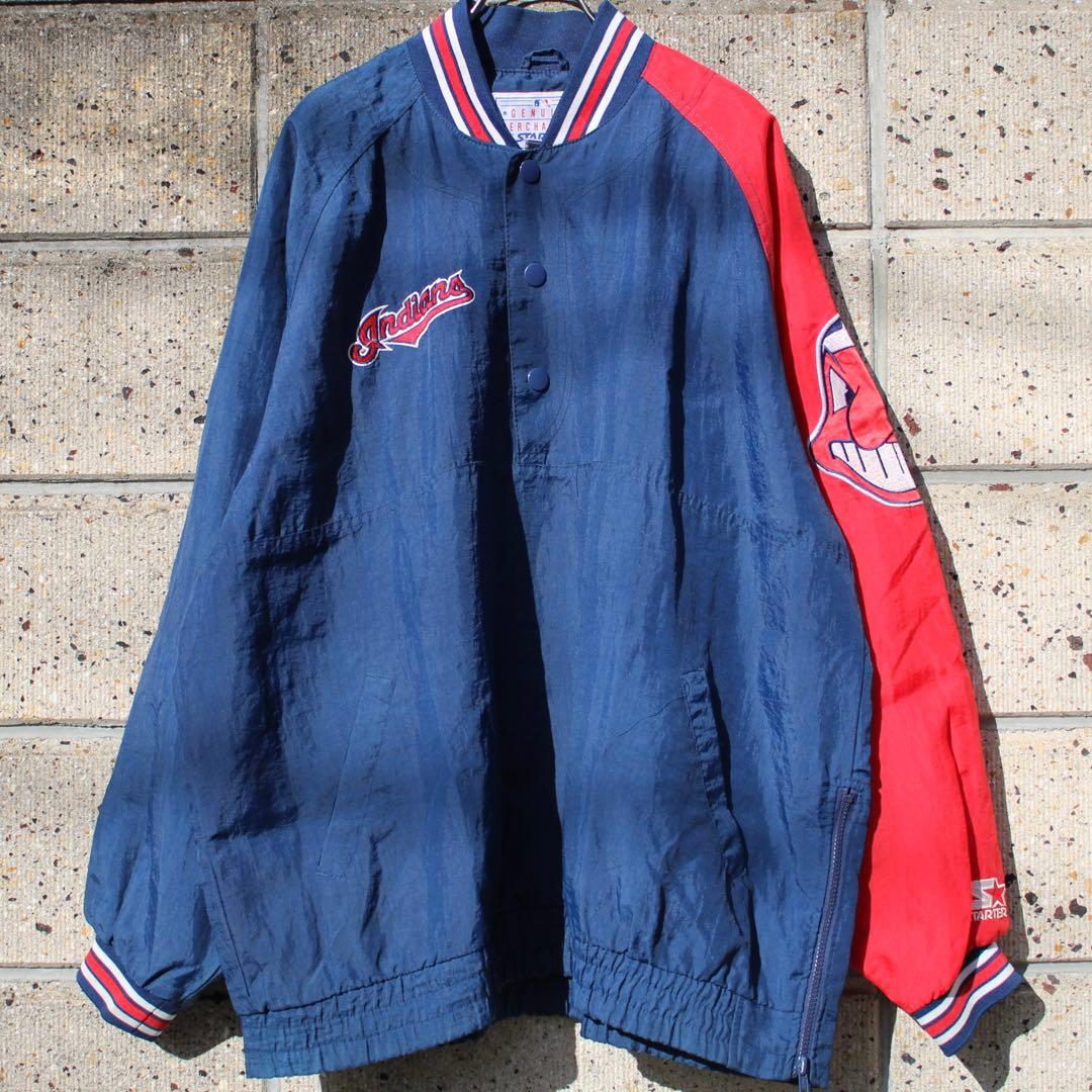 Starter 90s クリーブランド インディアンス XL 古着プルジャケット