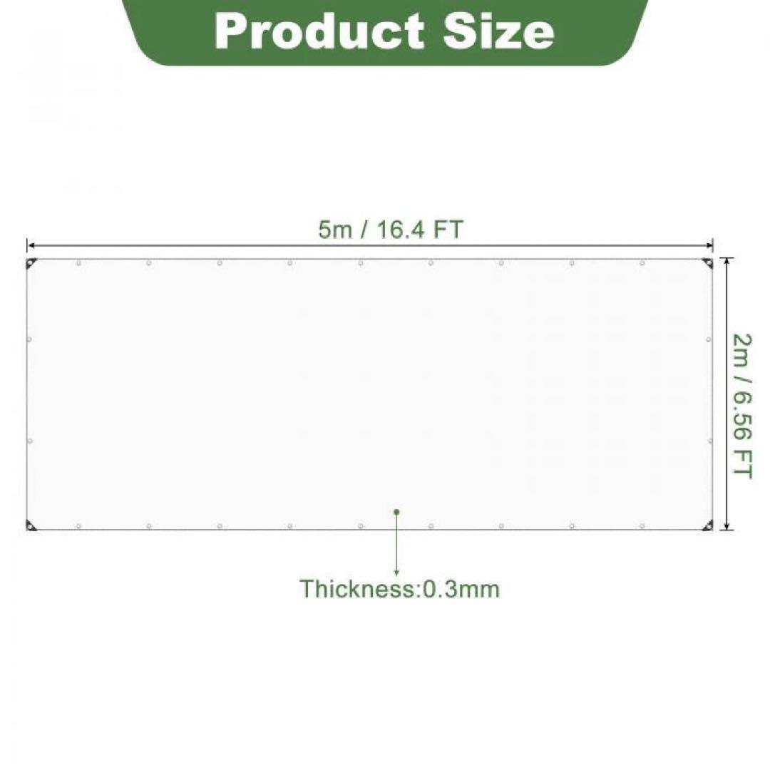 クリアタープ 金属製グロメット 結束ロープ付 防水 防塵 温室 庭 パティオ
