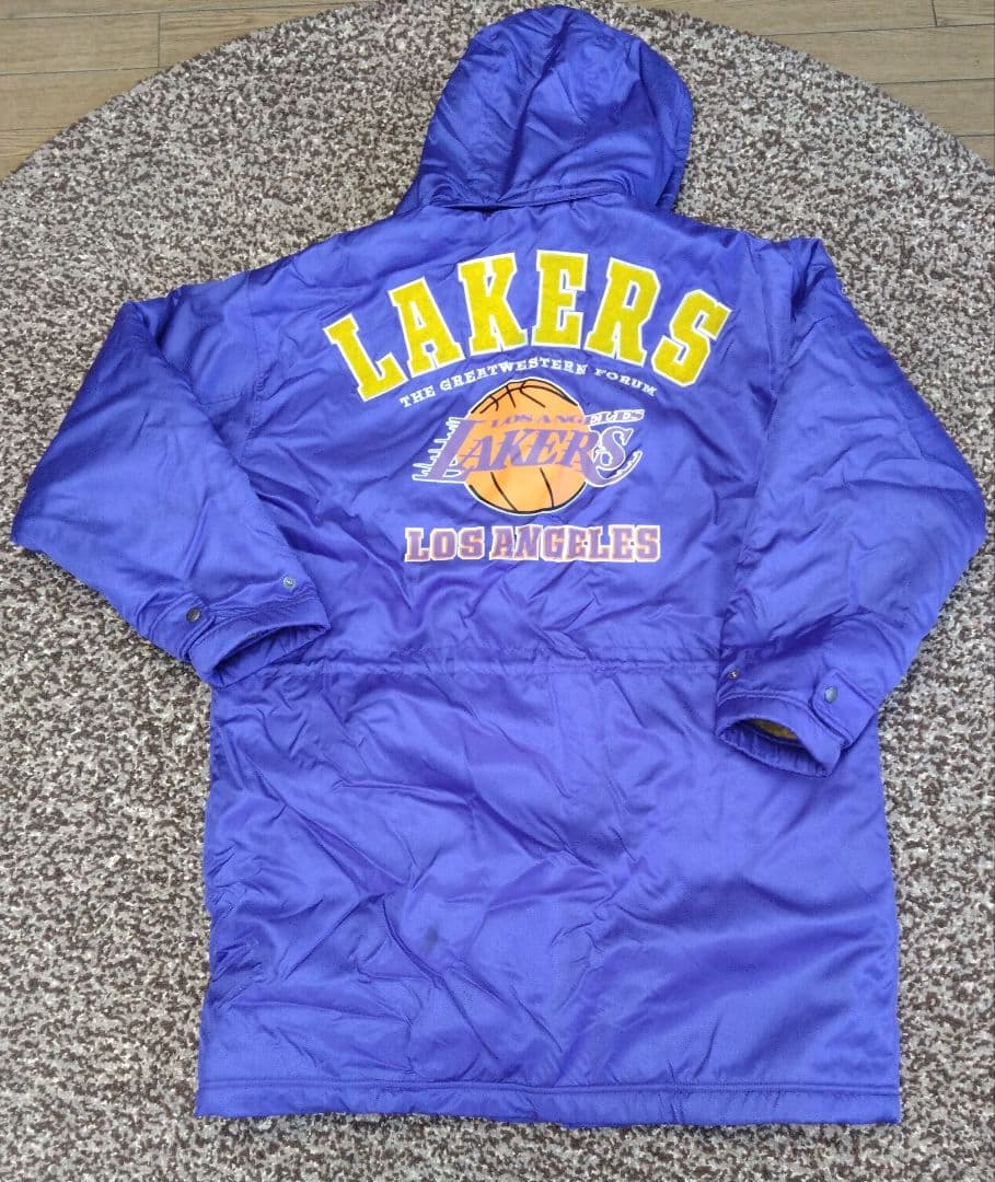 80S〜90S レイカーズ ベンチコート　NBAオフィシャルライセンスプロダクト