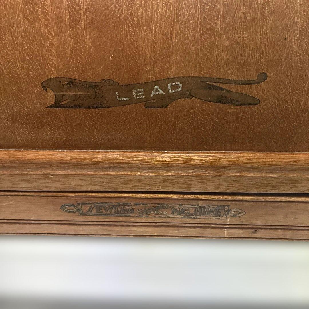 アンティークLEAD ミシン 木製ケース付き