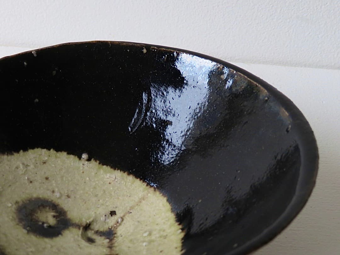 【値下‼︎】◆希少作◆中島勝乃利『引出し黒織部盌』【師：鯉江良二】