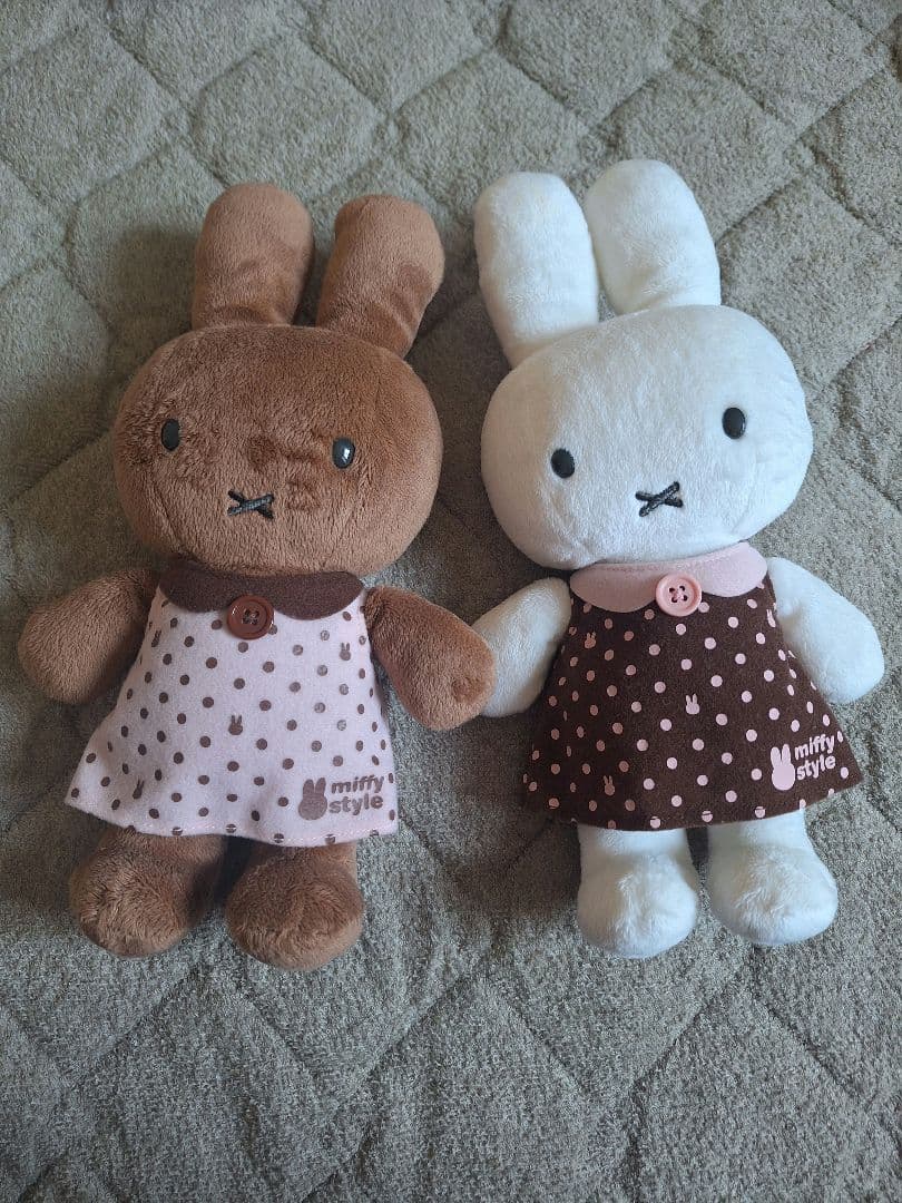 ミッフィー&メラニーショコラドットぬいぐるみセットmiffy styleセキグチ