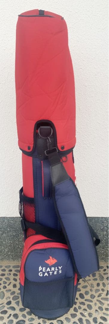 PEARLY GATES キャディバッグ　軽量　3分割　ナイロン　レッド