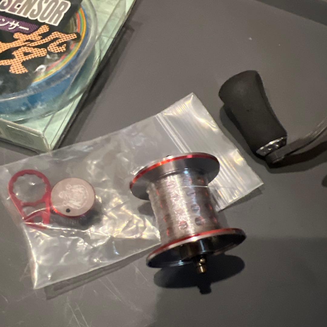 ビックシューターコンパクト右ハン8.0:1 カスタムハンドル、替えスプールetc