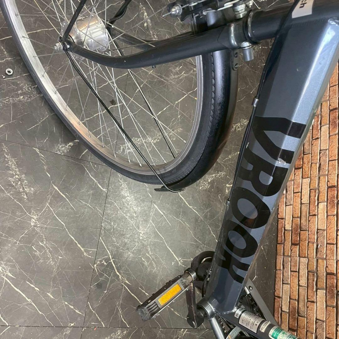 【61】一般車 ママチャリ VROOK グレー 27インチ 外装変速付き