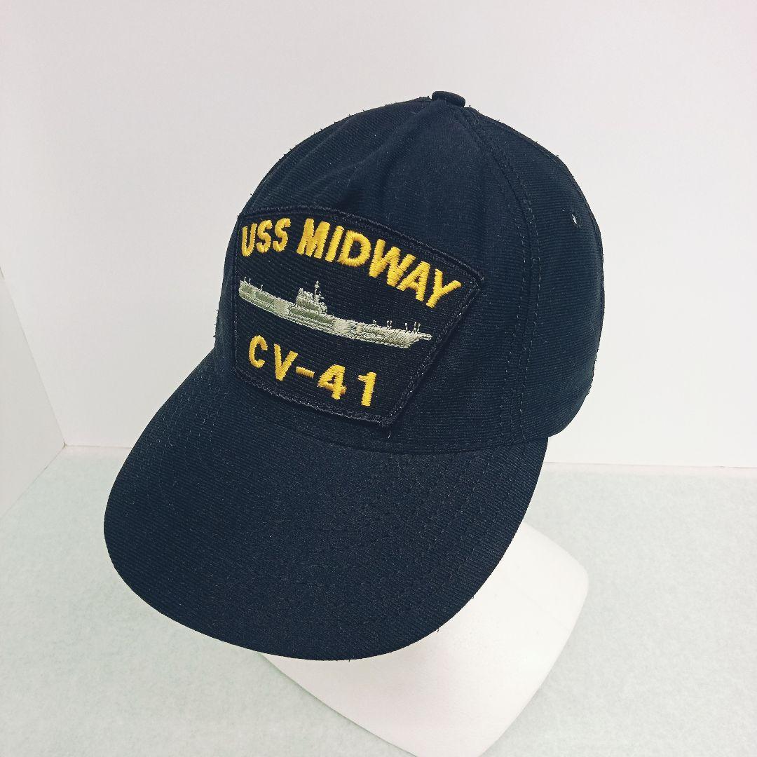 【レア】空母ミッドウェイ ミリタリー キャップ アメリカ海軍