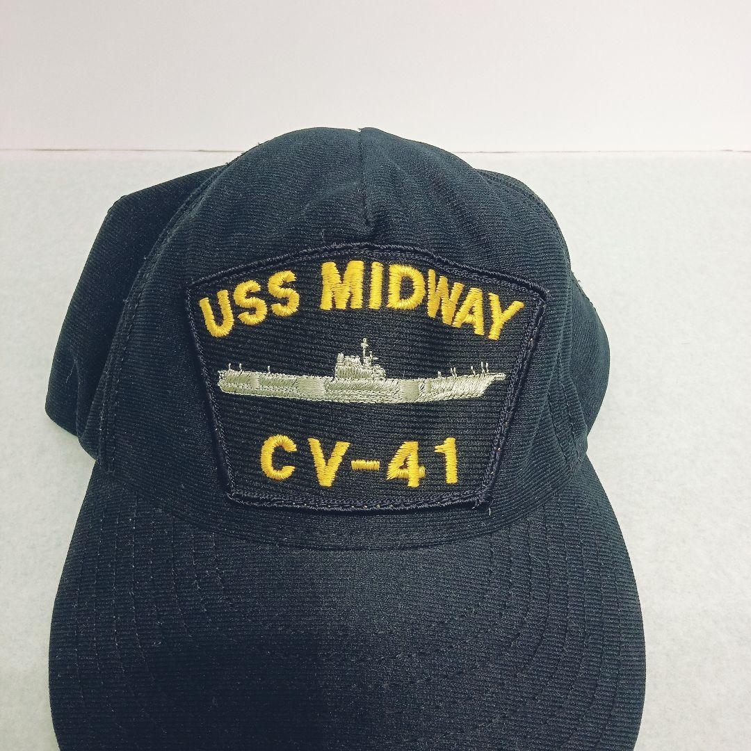 【レア】空母ミッドウェイ ミリタリー キャップ アメリカ海軍