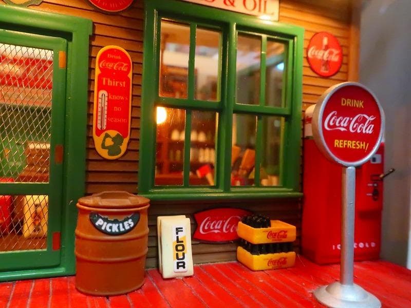 コカコーラ★オールドストア ジオラマクロック アメリカンダイナー ルート66
