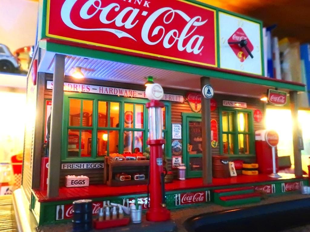 コカコーラ★オールドストア ジオラマクロック アメリカンダイナー ルート66