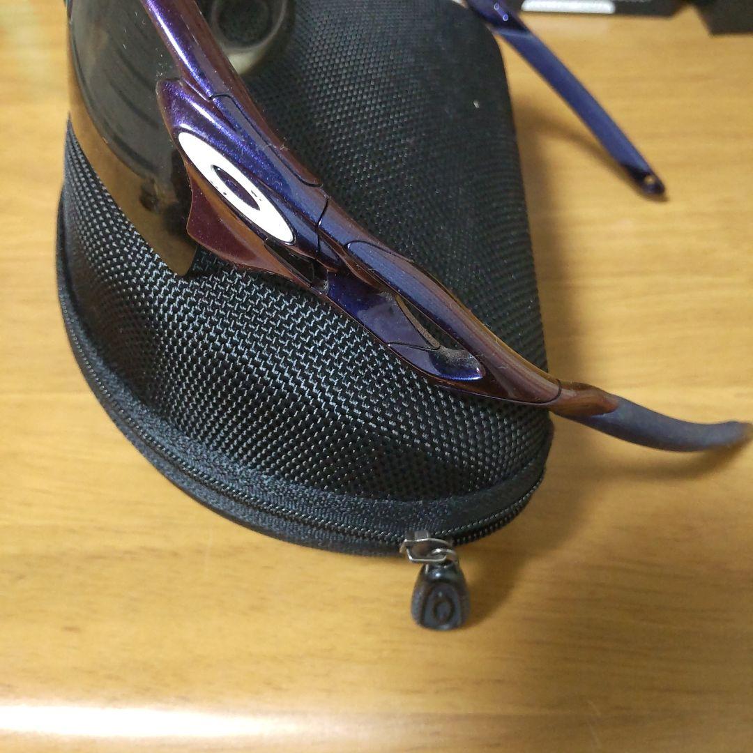 Oakley 紫色 スポーツサングラス ケース付き