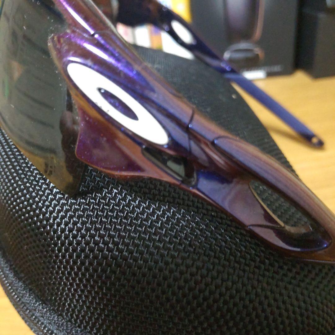 Oakley 紫色 スポーツサングラス ケース付き