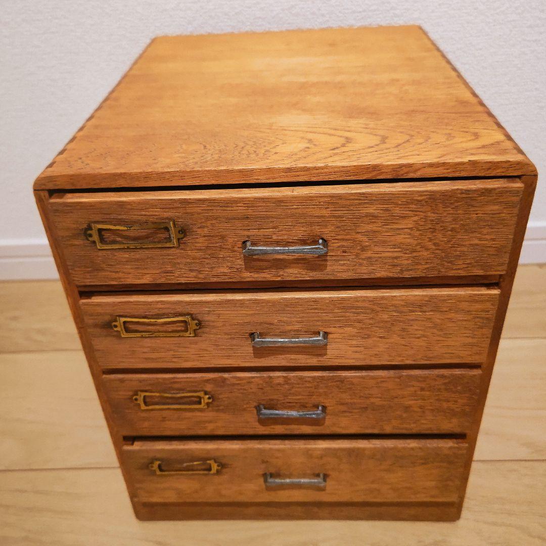 リペア済 美品　 4段小引き出し　 昭和レトロ アンティーク　引き出し　年代物