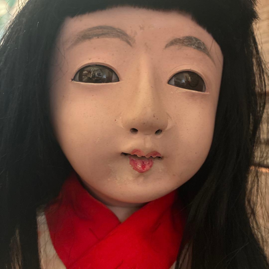 市松人形　銘あり　直？斎