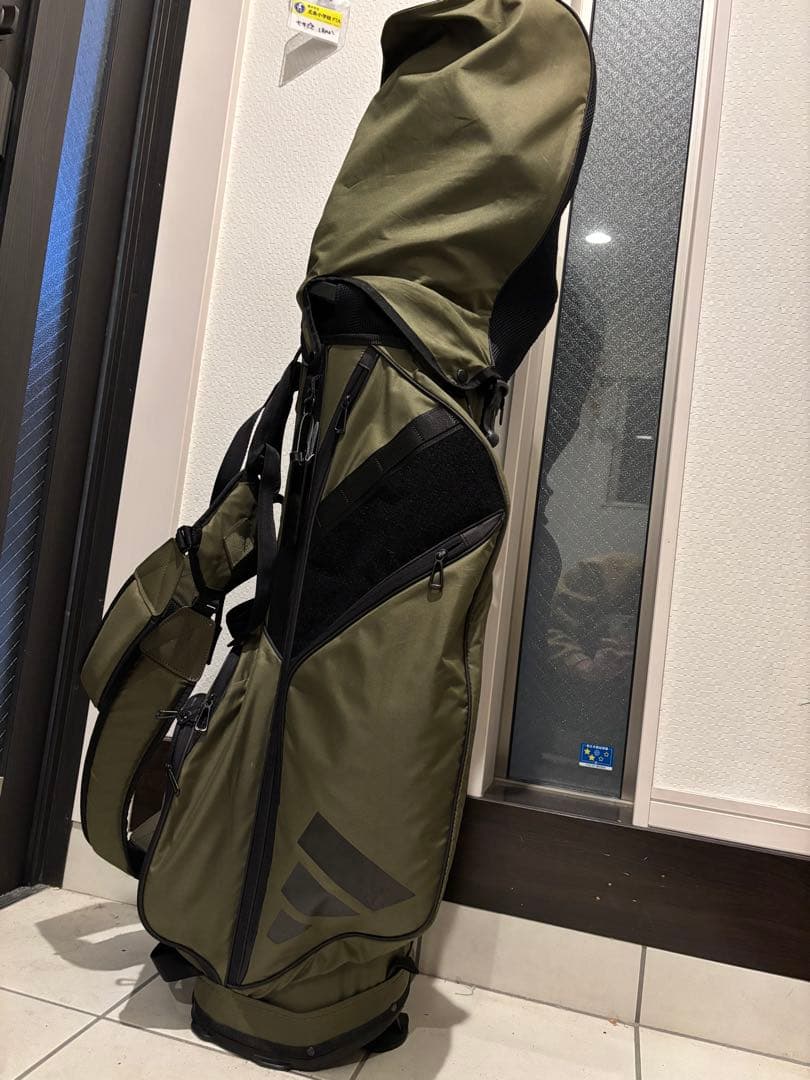 アディダス スタンド式キャディバッグ カーキ