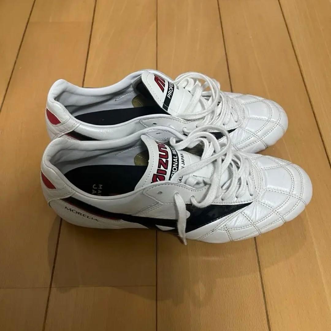 Mizuno Morelia 2 サッカーシューズ ホワイト/ブラック/レッド