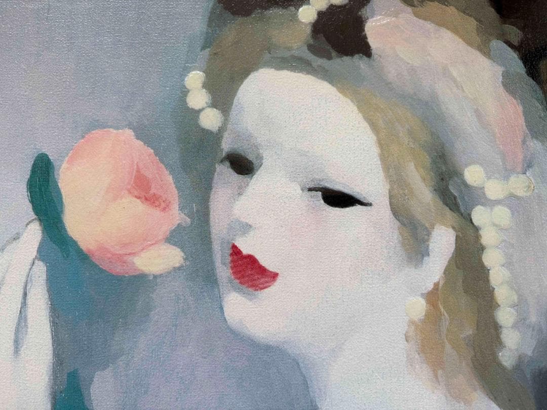 (A0030)マリー・ローランサン「バラの女」