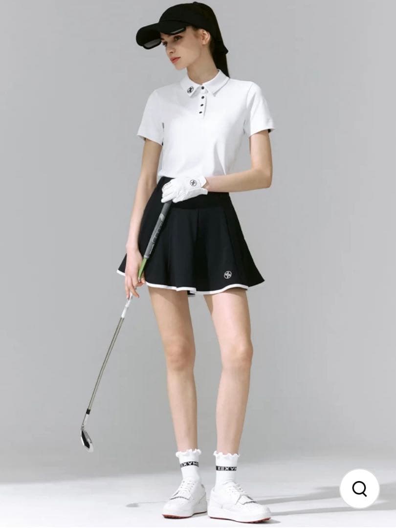 XEXYMIX 配色ライン入り フレアスカート インナーパンツ付き