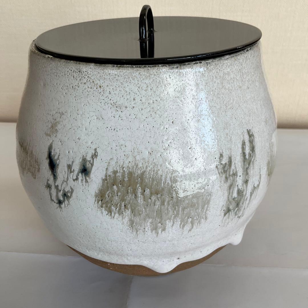 人間国宝　清水卯一作　水指　共箱