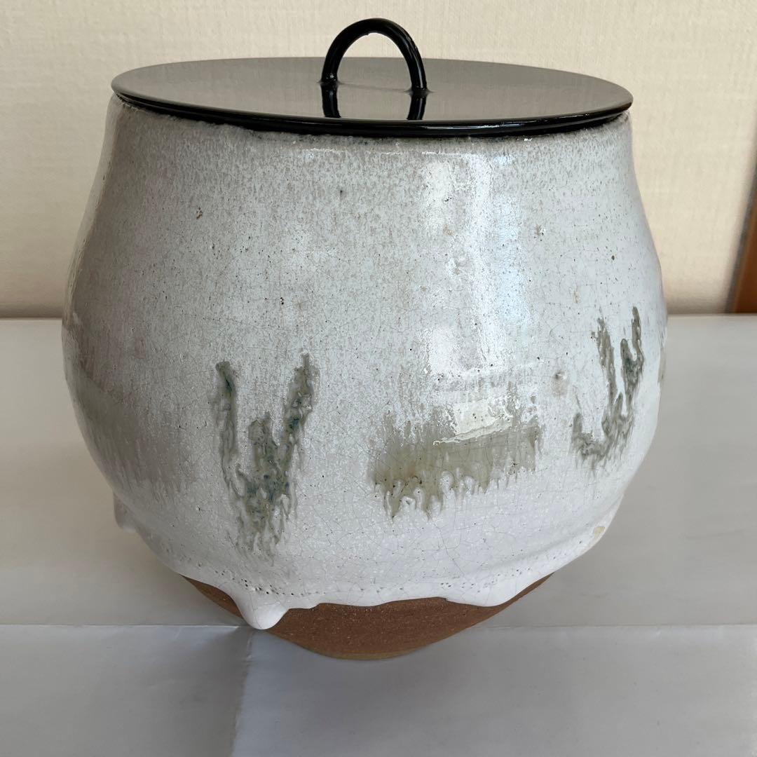 人間国宝　清水卯一作　水指　共箱