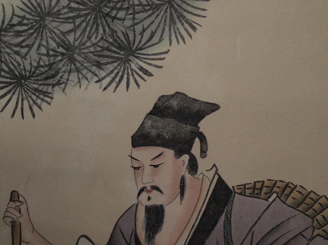 掛け軸　中国清時代人物図　肉筆掛け軸　激安骨董品 古美術 AK2189A9-2