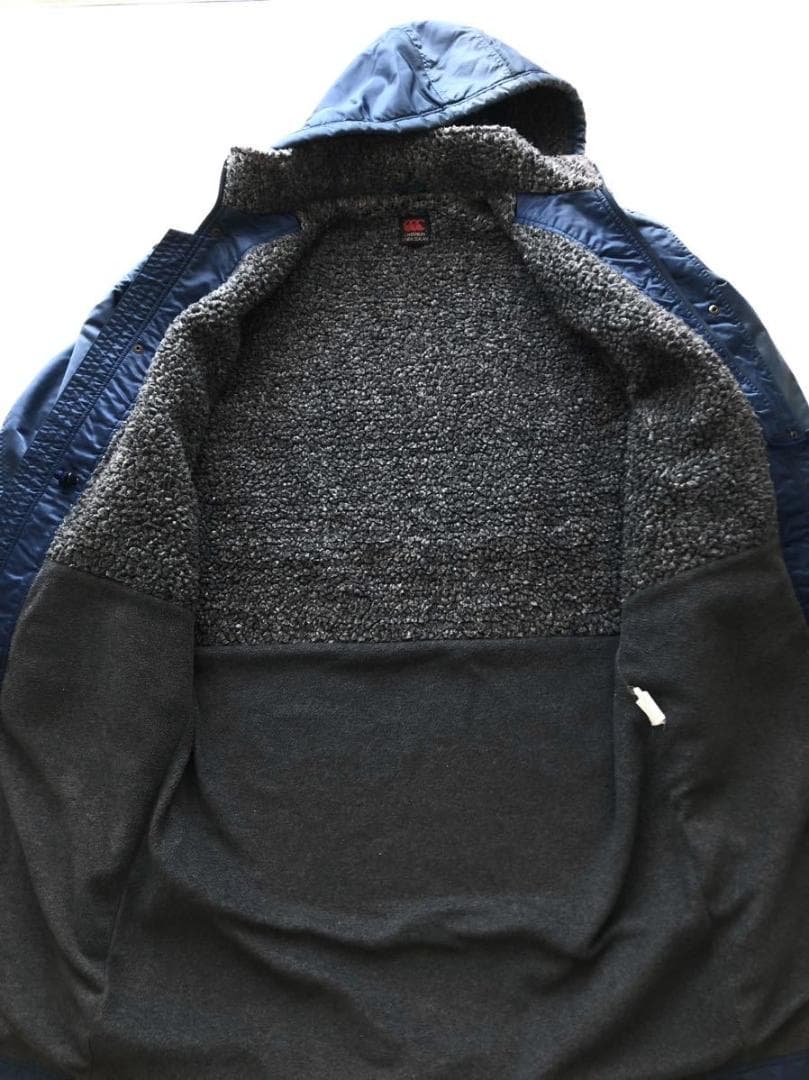 カンタベリー ベンチコート ロングコート もこもこ フリース裏地 ビッグロゴ