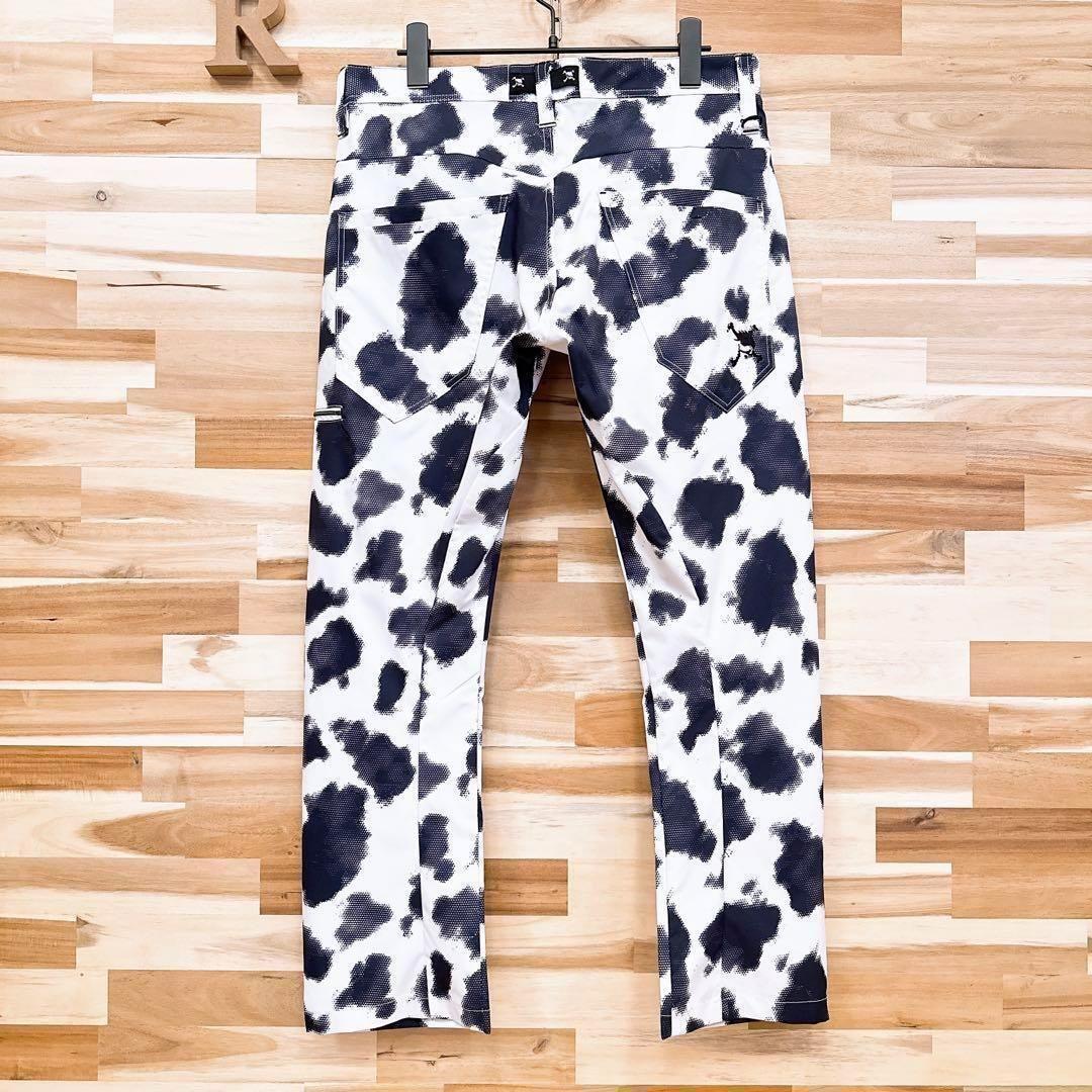 レア/廃番【オークリー】斑模様 デザイン ゴルフ セットアップ 上下 白×グレー