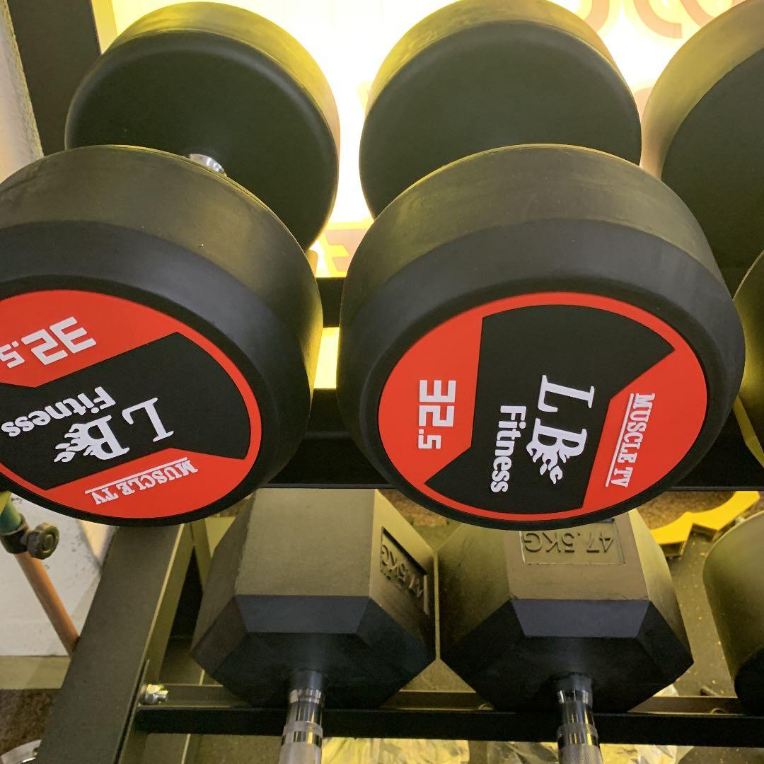 32.5kg ラバーダンベル 2個