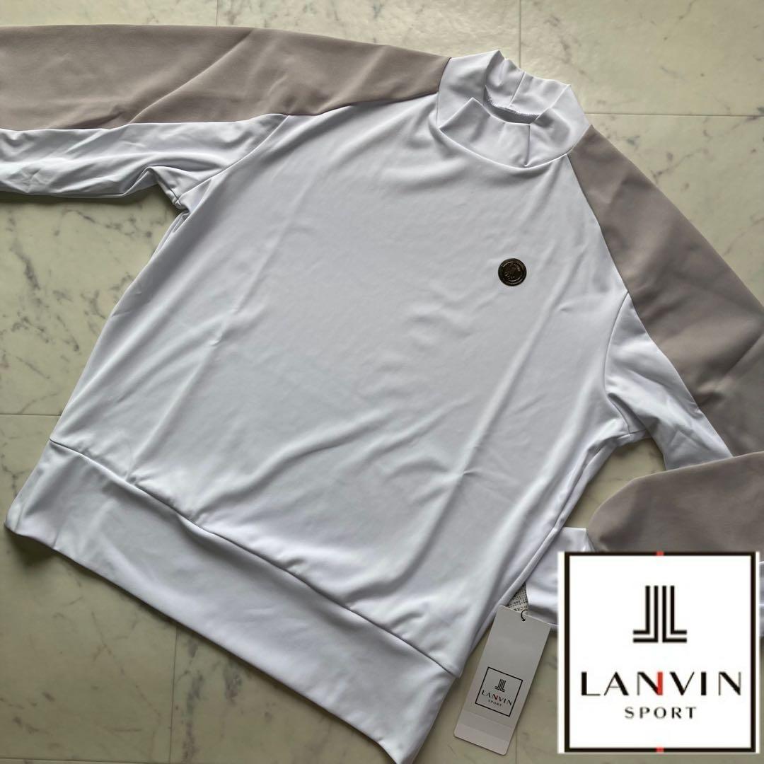 定価28600円【新品】レディース38ランバンスポール モックネックシャツ白