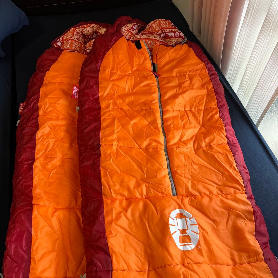コールマン　Coleman 寝袋　キッズマミーアジャスタブル　オレンジ　使用2回