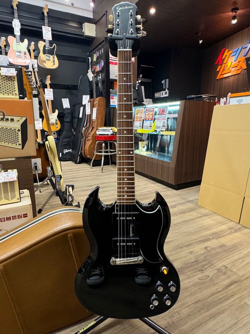 D*K様 Epiphone SGブラックP90 エレキギター