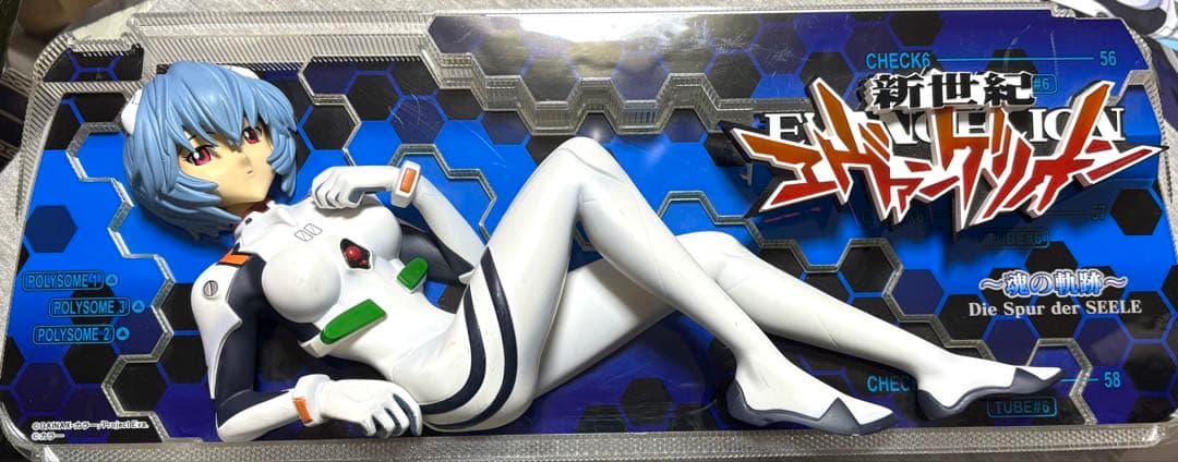 エヴァンゲリオン 綾波レイ フィギュア パチスロ パネル 飾り 非売品 役物 青
