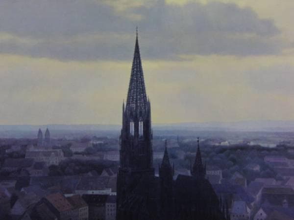 東山魁夷、青の世界、晩鐘、高額画一部、,新品額付