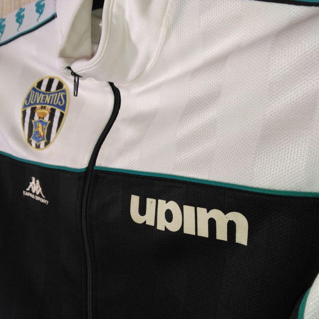 91～92”Kappaビンテージ サッカージャージ2 Lブラック/ホワイト