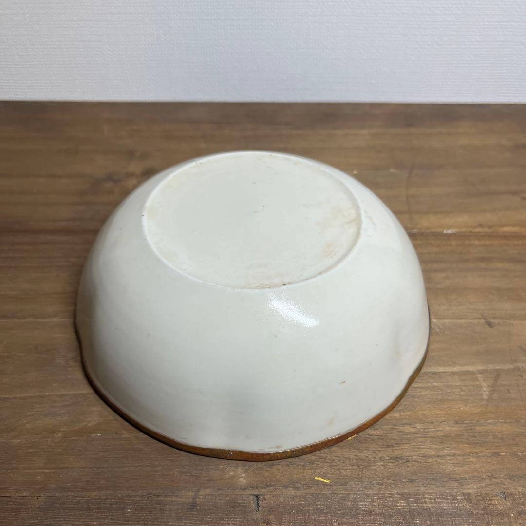 宋時代　定窯　白磁花文覆輪平茶碗　宋