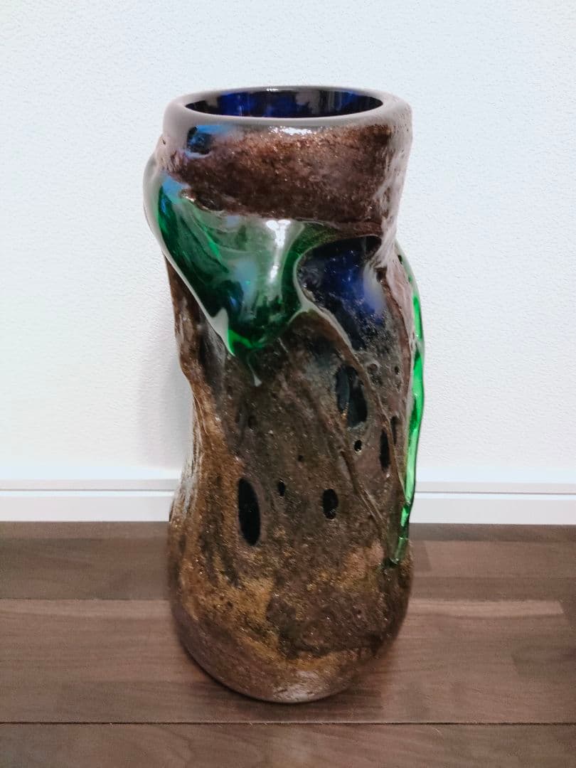 超激レア品！名工稲嶺盛吉 茶泡大花瓶　コレクション品！
