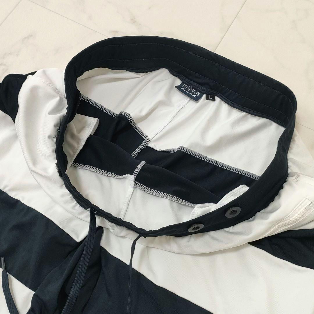 ムータマリン　ゴルフ　ラッシュガード　ロングパンツ　ボーダー　ストレッチ　L