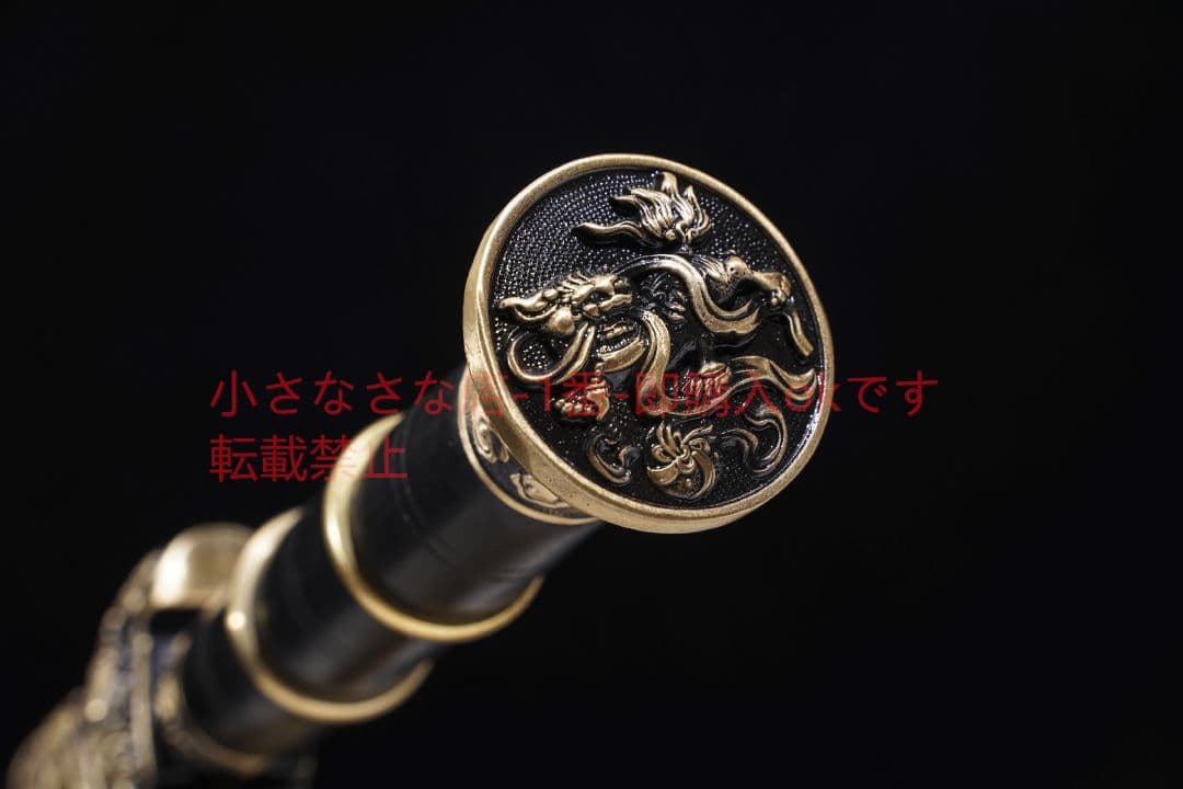 九獅子剣模様ねじれ模様  古兵器 武具 刀装具 日本刀 模造刀 居合刀