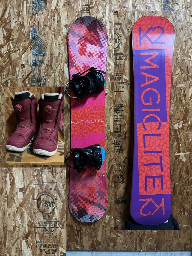 K2 × kissmark × K2 レディーススノーボード3点セット