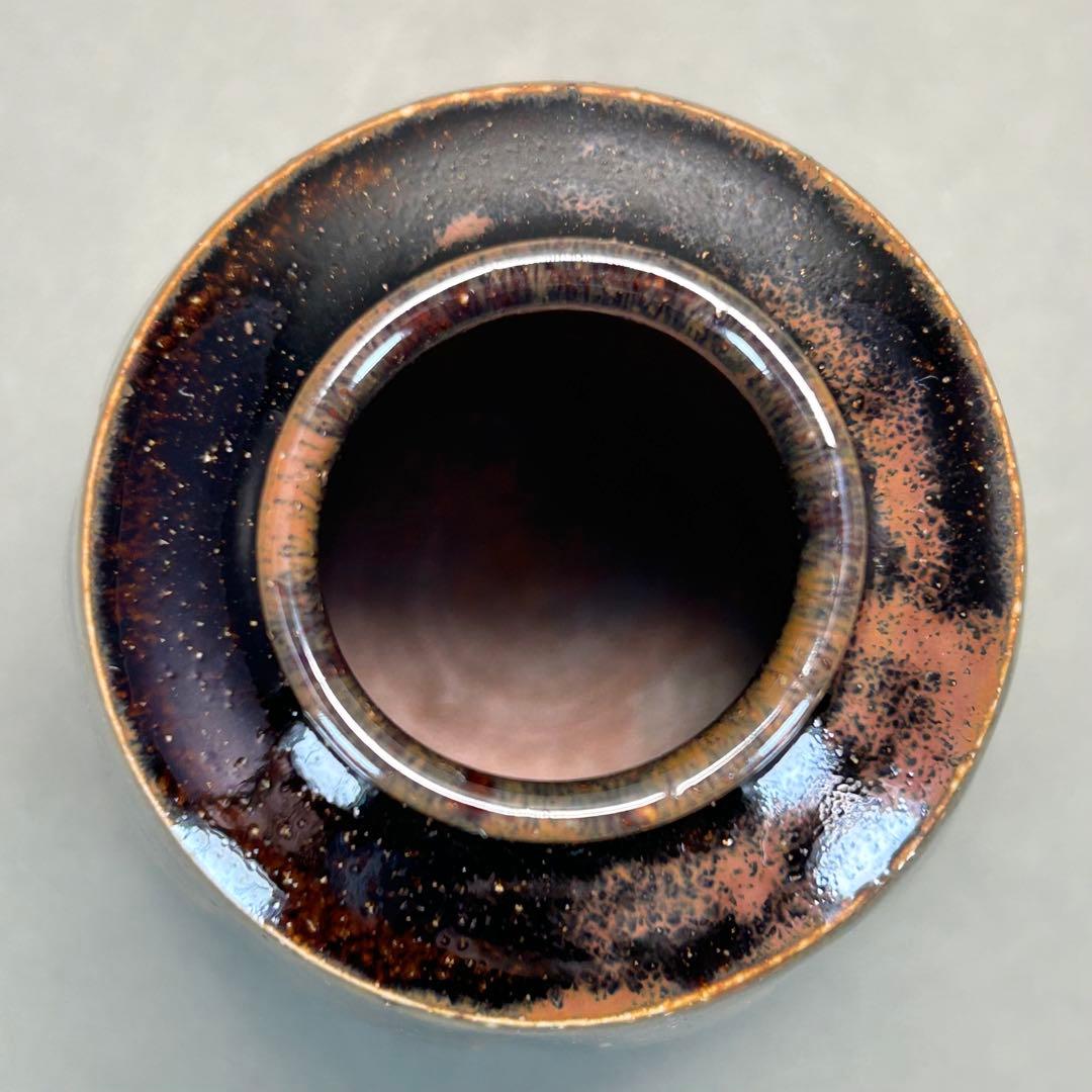 茶入　『山口正悟　古瀬戸　肩衝茶入』　名物裂　西陣織　茶道具　茶道　共箱　工芸品