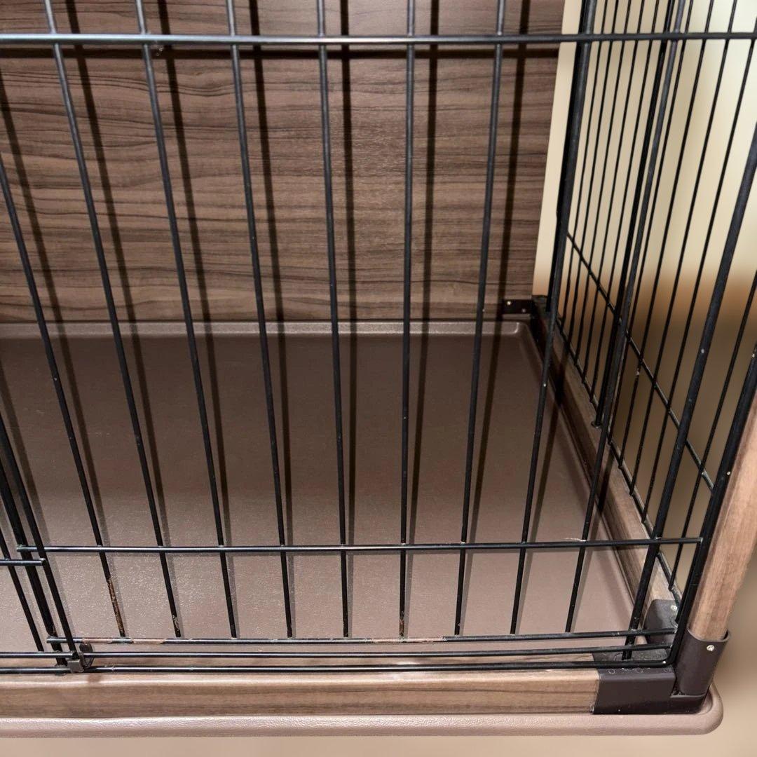 ケージ 犬 アイリスオーヤマ ウッディサークル ブラウン