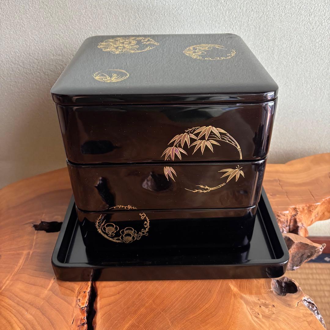 越前塗 御重箱 越前漆器 三段重