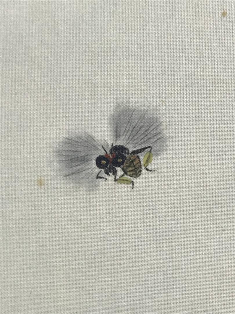 【真作】赤松雲嶺/牡丹に蜂図/花鳥図/花図/掛軸/名家伝来/AD-101