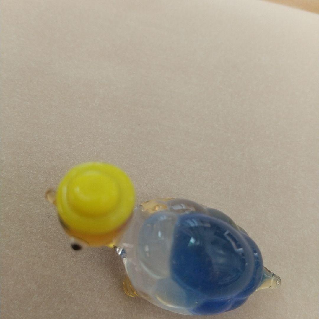 ガラス製カメの工芸品
